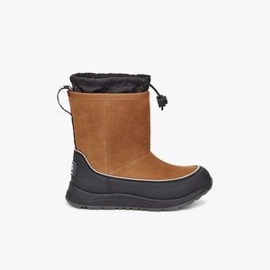 Ugg Kirby Kids All-Weather Boots Brown/Black (2603YVPUS)